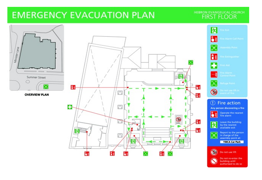 Evacuation Plan upstairs